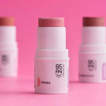 Bastão 3 em 1 Blush, Batom e Sombra FPS 95